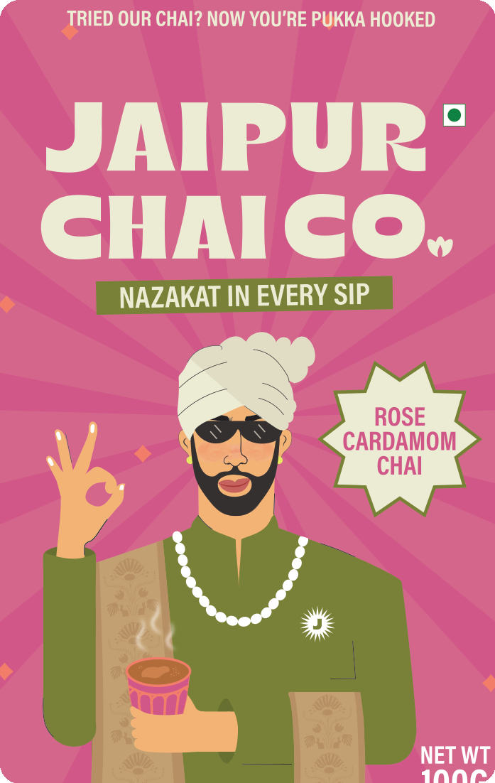 Buy Rose Cardamom Chai Online - Jaipur chai Co nazakat in every ship